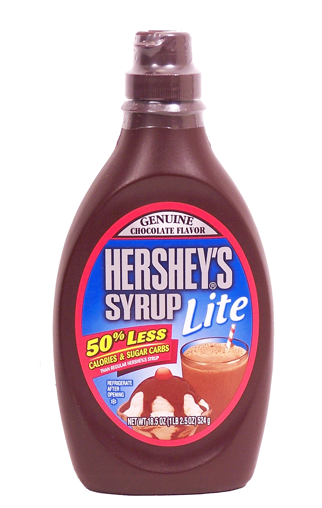 Hershey's  lite chocolate syrup, 50% less calories & sugar Full-Size Picture